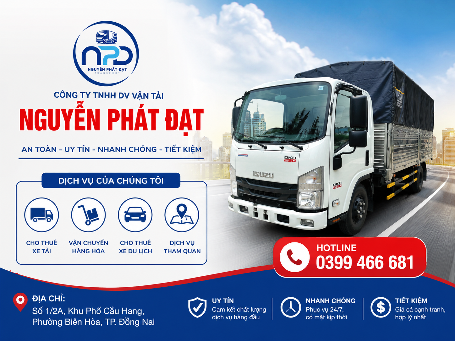 Thuê xe tải tại Đồng Nai
